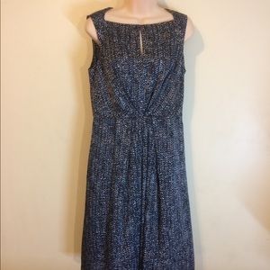 Jones New York Brown Turquoise  Sleeveless Dress 8